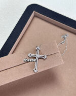 Sterling Silver Midsummer Cross Necklace - Image 3