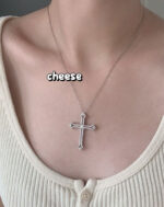 Sterling Silver Midsummer Cross Necklace - Image 2