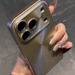 Ins wind solid color luxury Apple phone case
